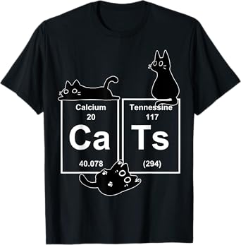 Cat Chemistry Periodic Table Funny Gifts Cat Dad, Cat Mom T-Shirt