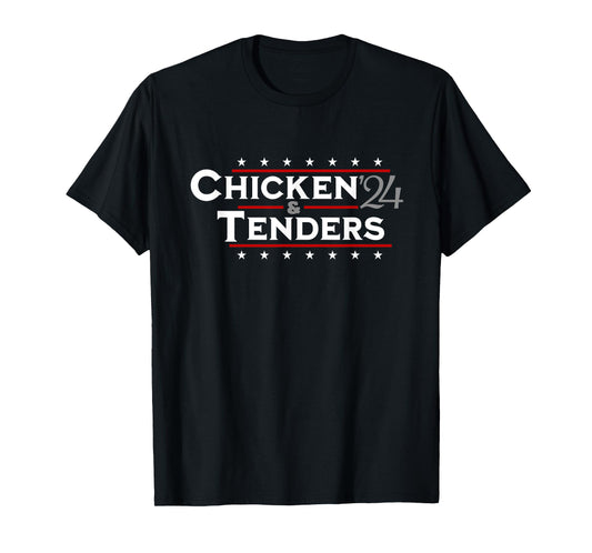 Chicken Tenders Men Women Vote Funny Political 2024 Election T-Shirt