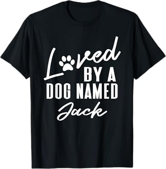 Personalized Dog Name Jack - Pet Lover Paw Print T-Shirt