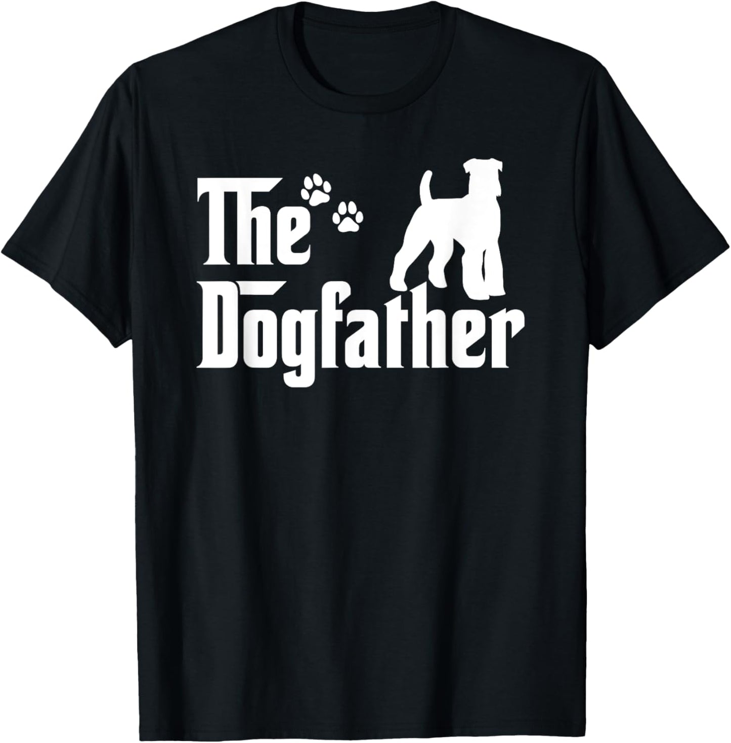 The Dogfather Tee Fathers day Gift Dad Dog Lover Schnauzer T-Shirt