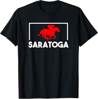 Saratoga Springs Upstate New York Horse Racing Jockey T-Shirt