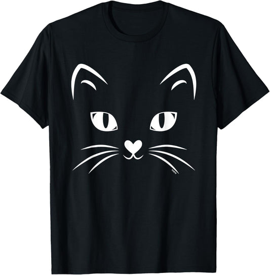 Cat Face, Black Cat, Halloween Costume T-Shirt T-Shirt