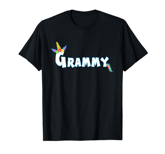Unicorn Birthday Girl Funny Grammy Grandma Family Matching T-Shirt