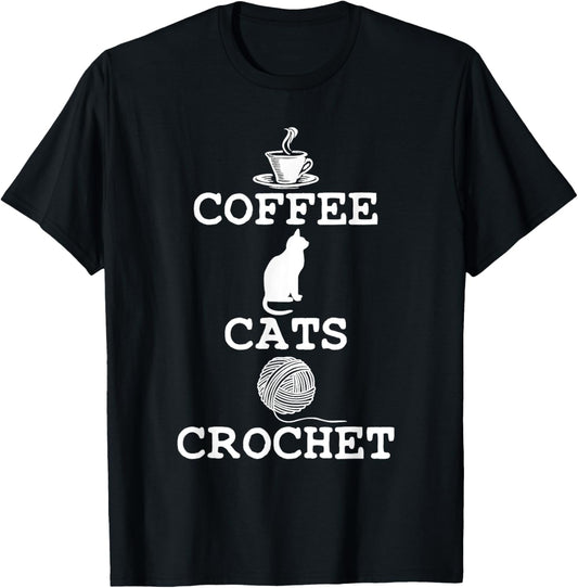 Crochet Cats Coffee T-Shirt