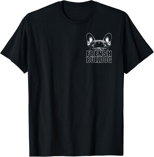 Fashionable French Bulldog Design with Stylish Text on Chest T-Shirt