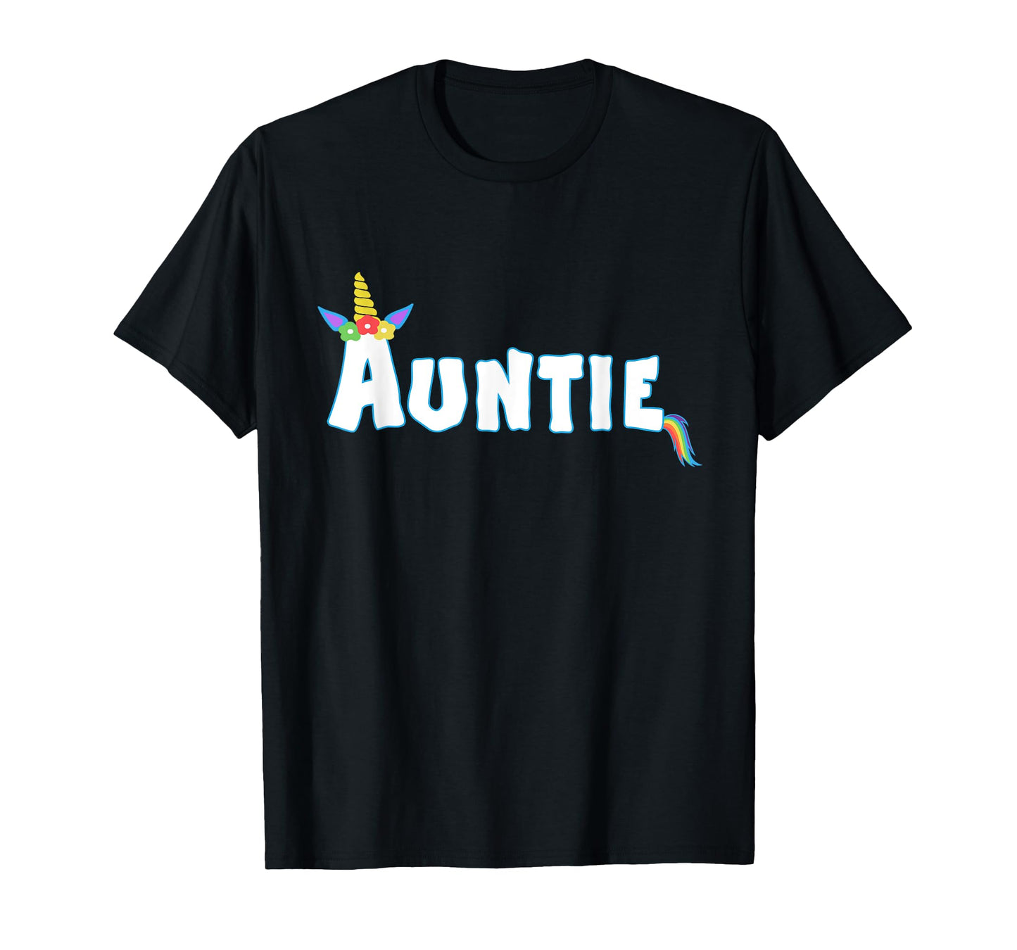 Unicorn Birthday Girl Funny Auntie Aunt Family Matching T-Shirt