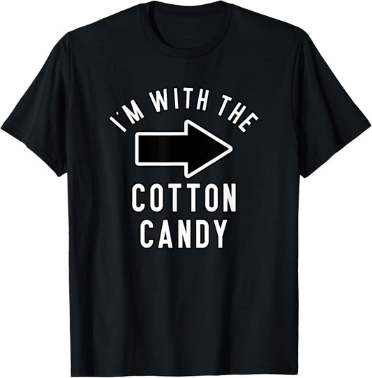 Couples Halloween Costume Shirts I'm With The Cotton Candy T-Shirt