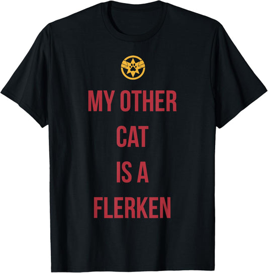Captain Marvel My Other Cat Is A Flerken Bold Logo T-Shirt