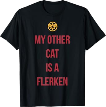Captain Marvel My Other Cat Is A Flerken Bold Logo T-Shirt