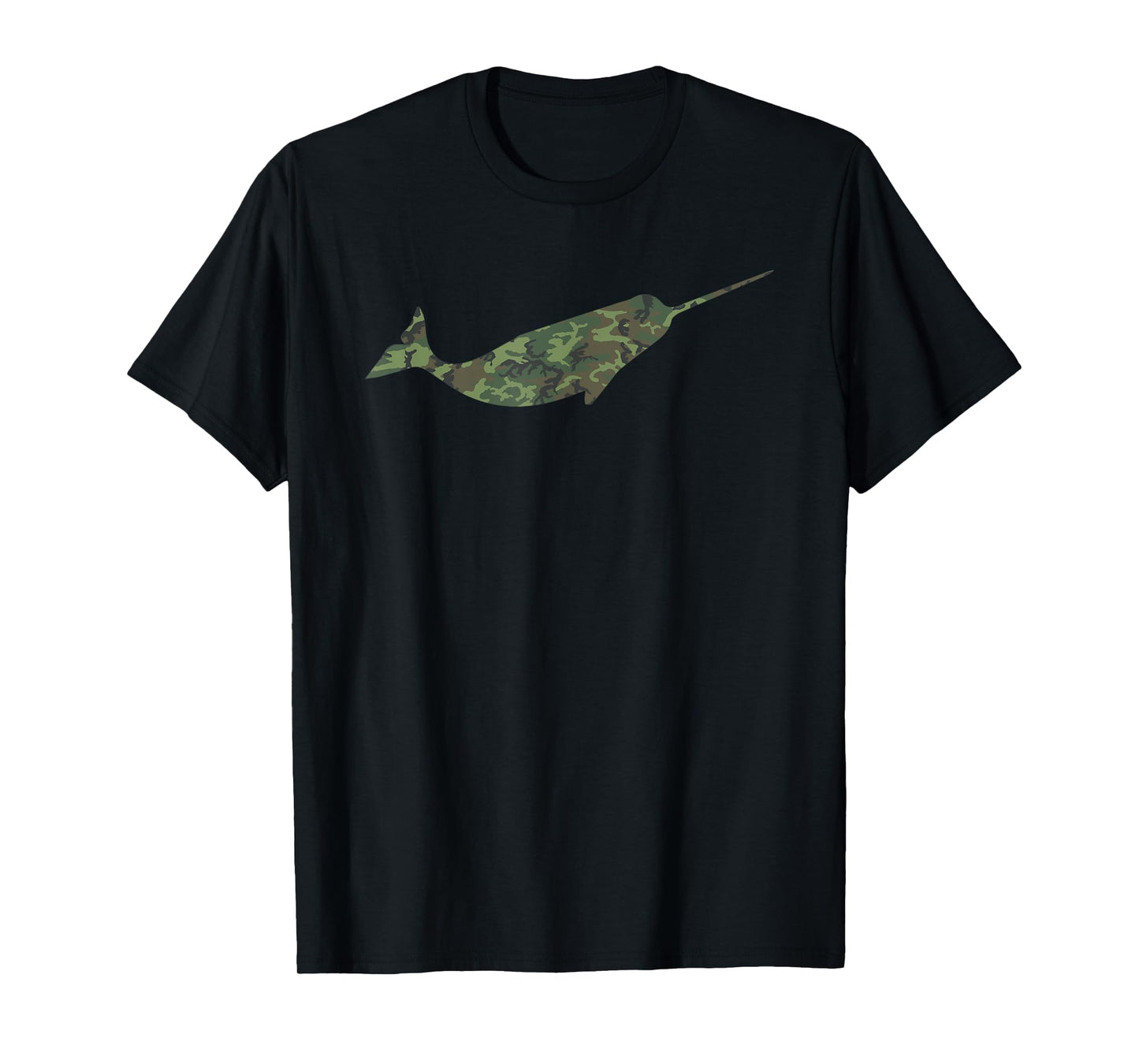 Military Narwhal Camo Print US Narwhale Veteran Men Gift T-Shirt