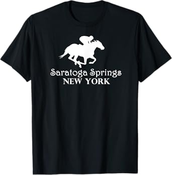Saratoga Springs New York Horse Racing Jockey T-Shirt