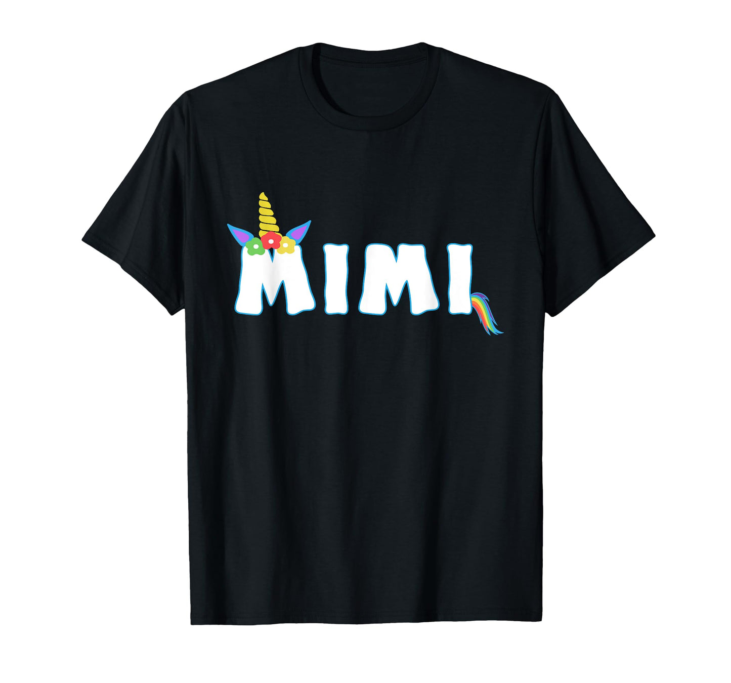 Unicorn Birthday Girl Funny Mimi Grandma Family T-Shirt