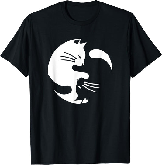 Cat Yin Yang Peace Loving Interconnected T-Shirt Gift Idea T-Shirt