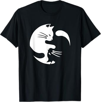 Cat Yin Yang Peace Loving Interconnected T-Shirt Gift Idea T-Shirt