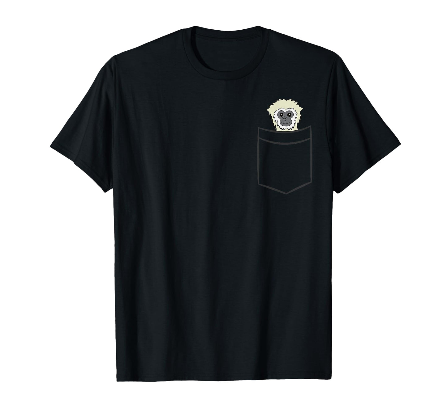 Gibbon Monkey In a Pocket Funny Pocket Gibbon T-Shirt