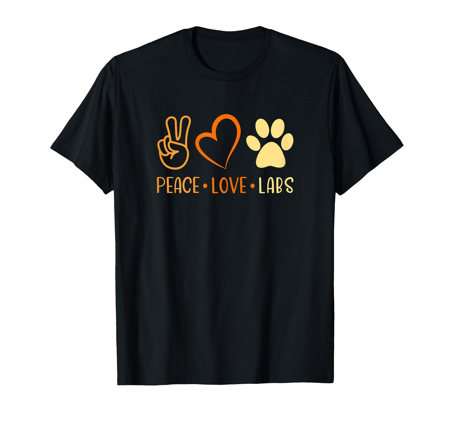 Peace Love Yellow Labs Labrador Lab Mom Fall Autumn T-Shirt