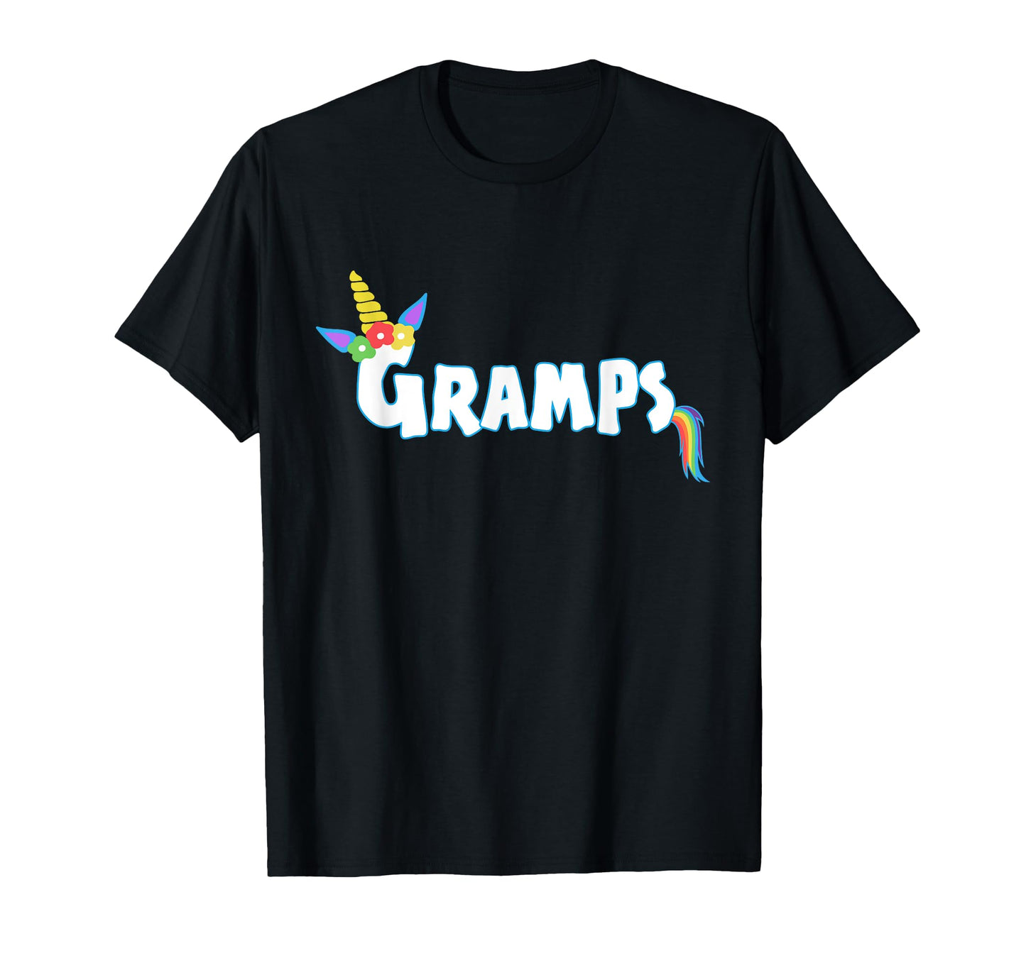 Unicorn Birthday Girl Gramps Grandpa Fathers T-Shirt