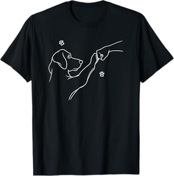 Dog And People Punch Hand Dog Friendship Fist Bump Dog Paw T-Shirt