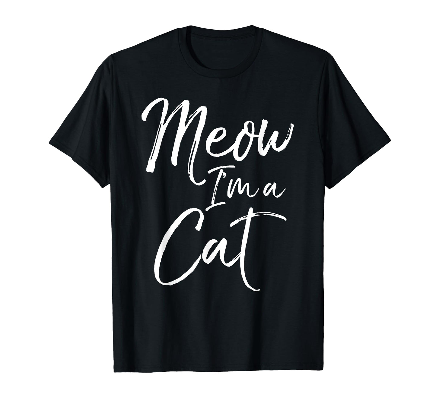 Meow I'm a Cat Shirt Funny Halloween Costume T-Shirt Women T-Shirt
