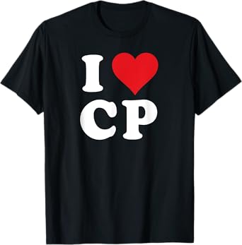 I Heart CP Initials I Love C.P. First And Last Name C P T-Shirt
