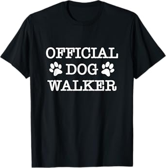 Official Dog Walker Cute Dog Walking Rescue Dog Trainer Pet T-Shirt for Men Women Girls Kids