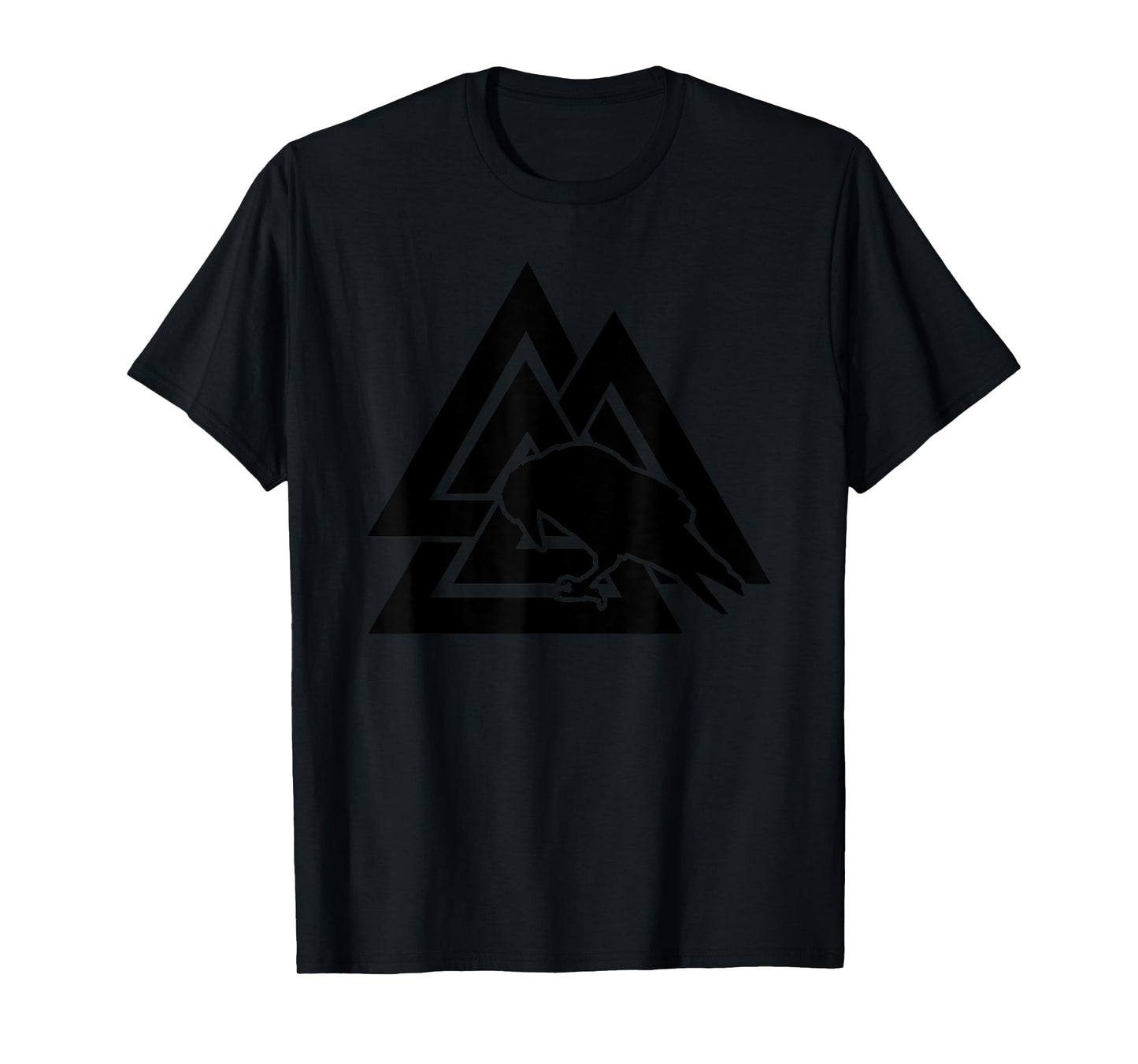 Valhalla Symbol Odin Crow Viking Warrior T-Shirt
