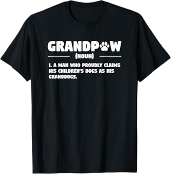 Grandpaw Dog Gifts Grandpa Animal Dogs Grandfather Pet lover T-Shirt
