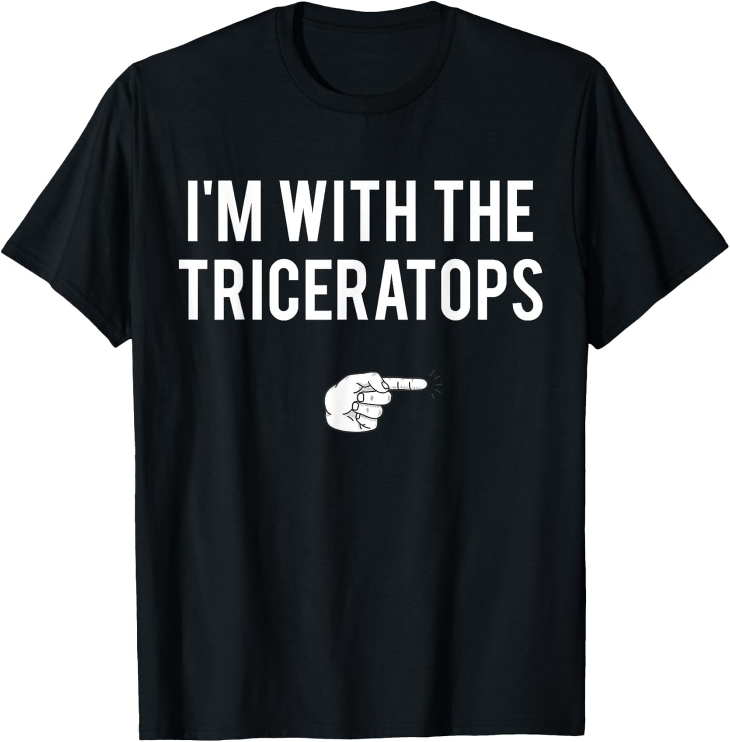 I'm With The Triceratops Halloween Costume Party Matching T-Shirt