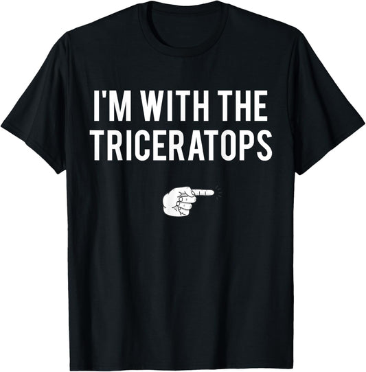 I'm With The Triceratops Halloween Costume Party Matching T-Shirt
