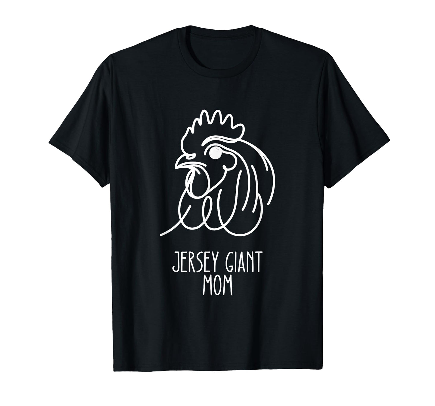 Line Art Best Chicken Mom Women - Jersey Giant T-Shirt