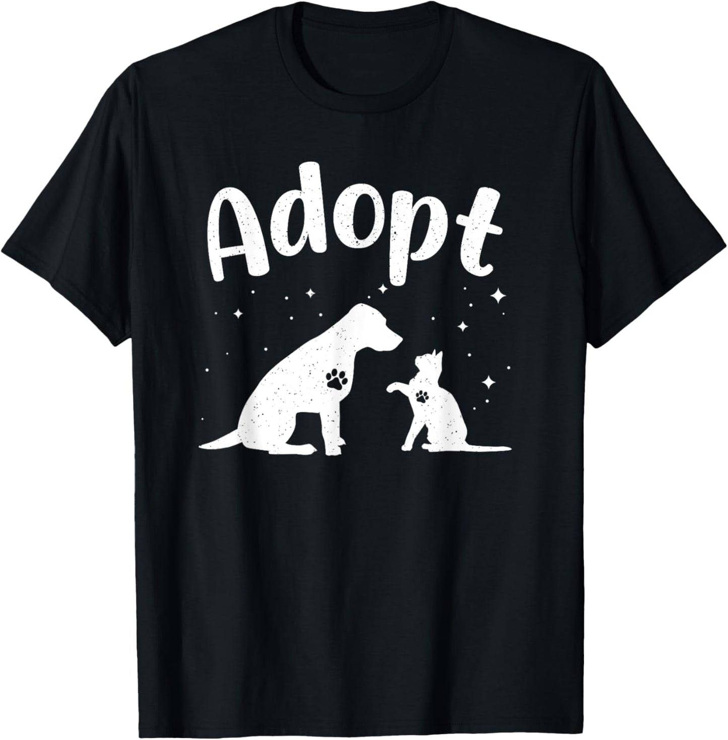Dog Adopt Art For Men Women Cat Rescue Pet Animal Adoption T-Shirt