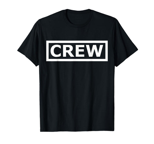 Crew Store Unisex-Adults T-Shirt, Black, Small, Short Sleeve, Crew Collar, Classic Fit