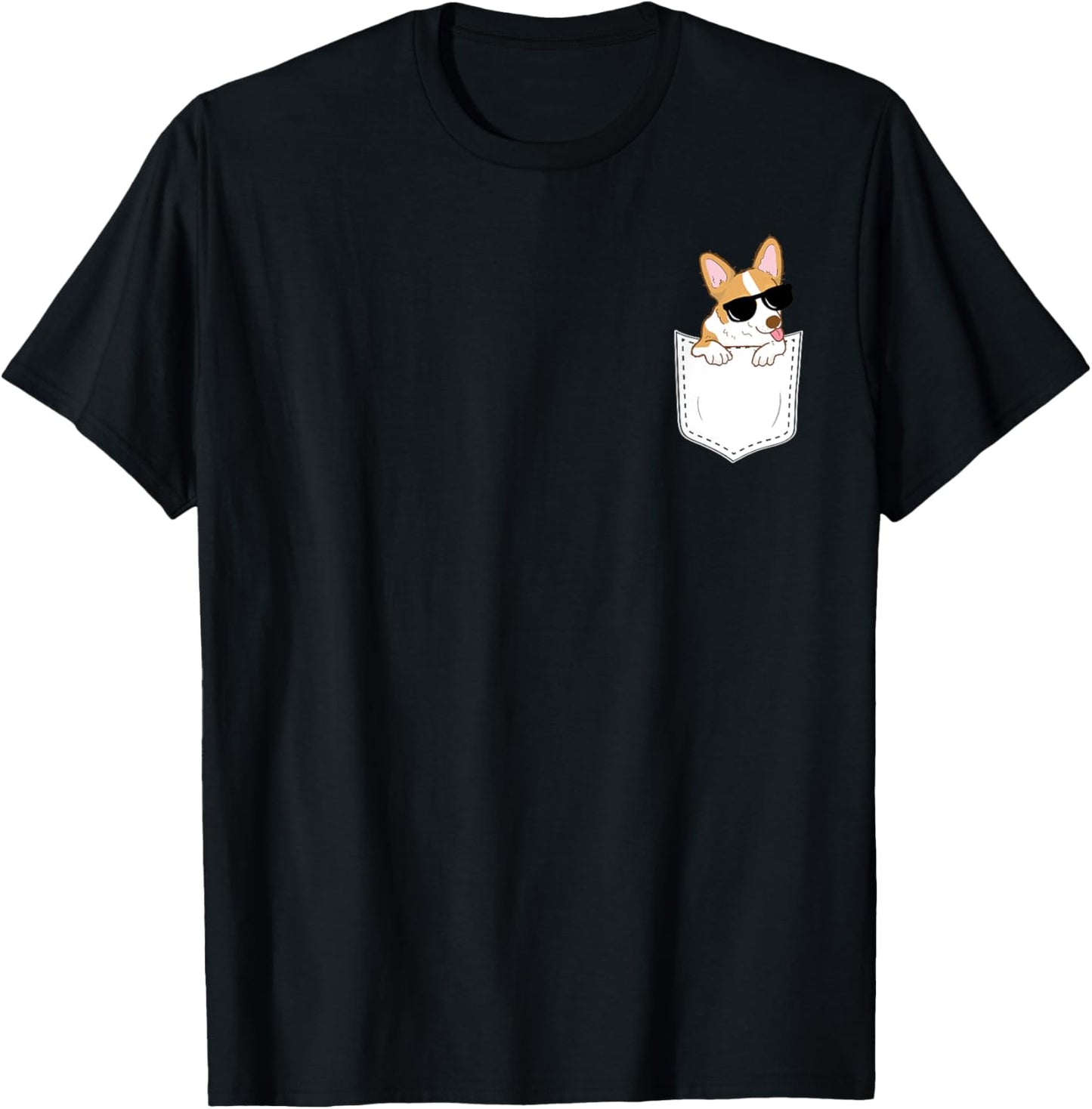 Cute Corgi Art Dad Cardigan Corgi Puppy Lover For Men Women T-Shirt
