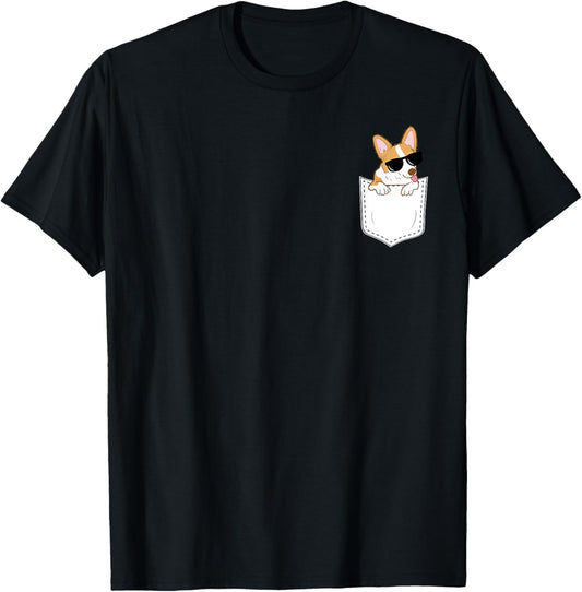 Cute Corgi Art Dad Cardigan Corgi Puppy Lover For Men Women T-Shirt