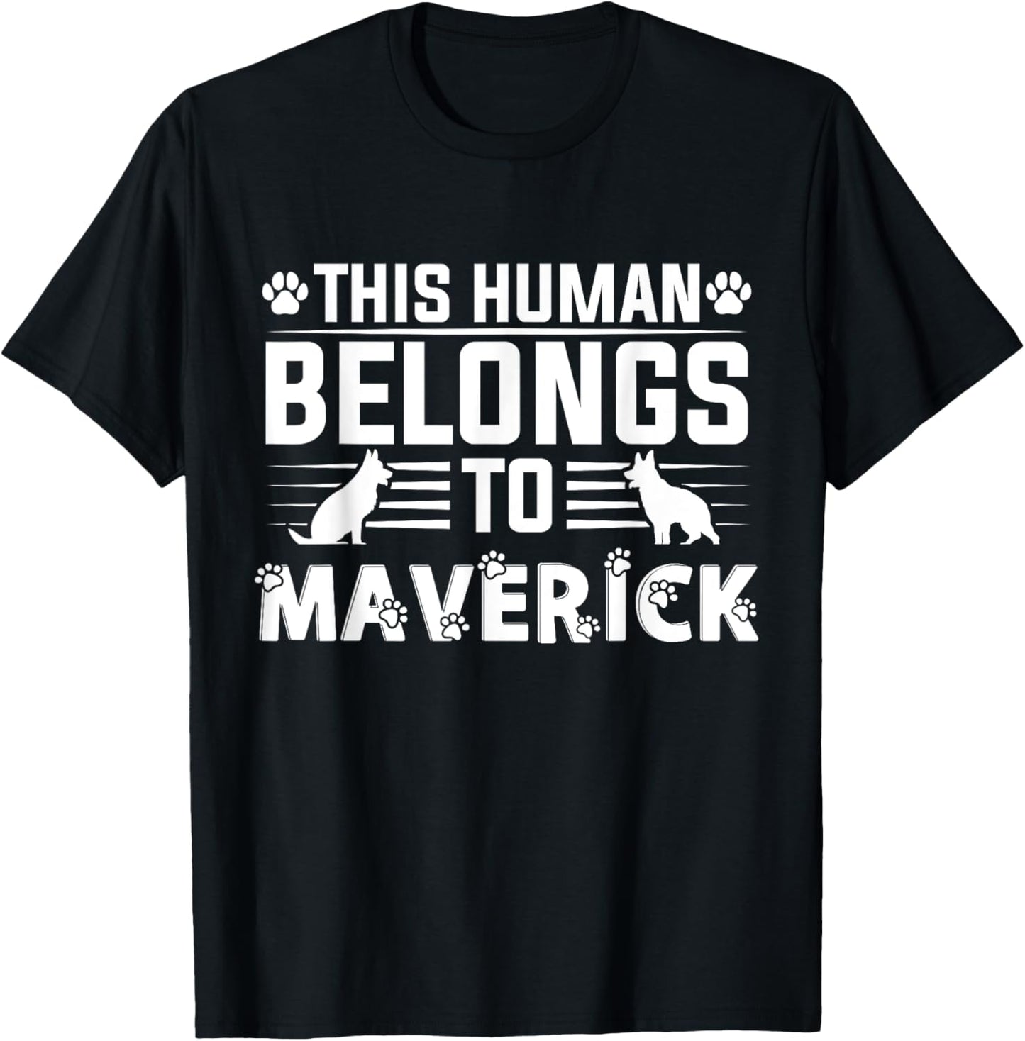 Dog Name Maverick Personalised Gift Maverick Dog T-Shirt