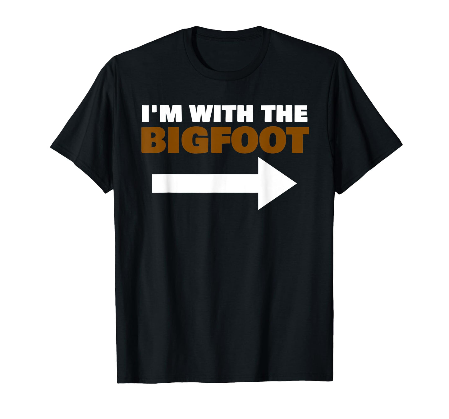 I'm With The Bigfoot Fun Matching Halloween Couple Costume T-Shirt