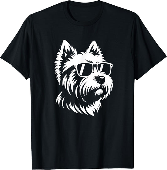 Cairn Terrier Sunglasses Dog Graphic Design T-Shirt