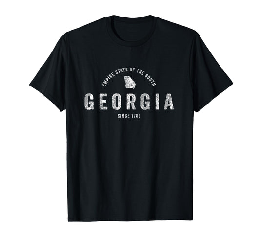 Georgia T-Shirt Vintage Sports Design Retro GA Tee T-Shirt
