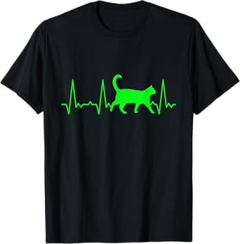 Heartbeat Cat T-Shirt