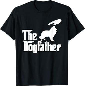 Rough Collie Dog Dad The DogFather Funny Dogs Lovers T-Shirt for Men Women Kids
