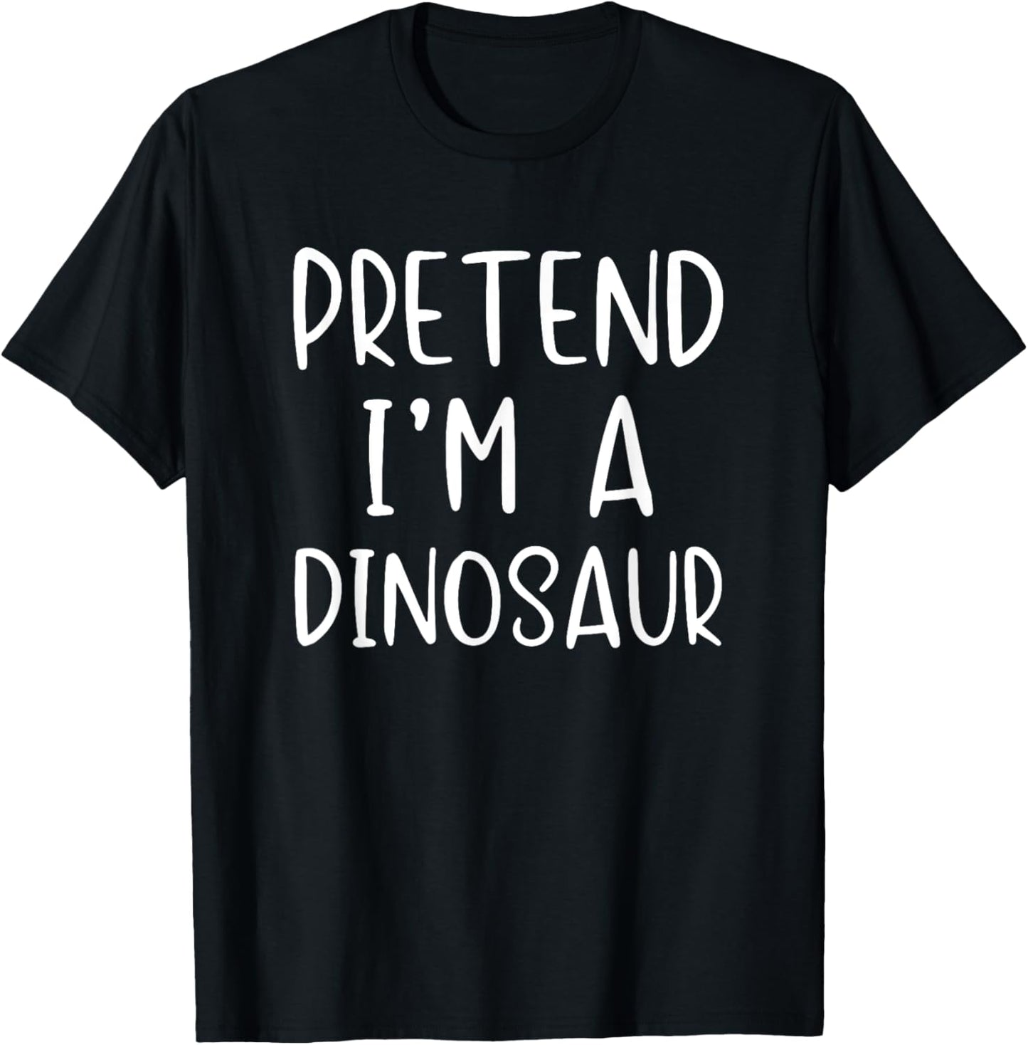 Pretend Dinosaur Costume Halloween Lazy Quick Funny T-Shirt