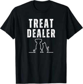 Funny Humor Dog Treat Dealer Dog Owner Dog Treats Dog Lover T-Shirt for Men Women Girls Kids