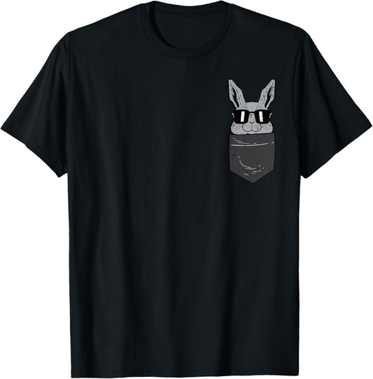 Easter Bunny Rabbit Sunglasses Pocket Cool Men Women Kids T-Shirt