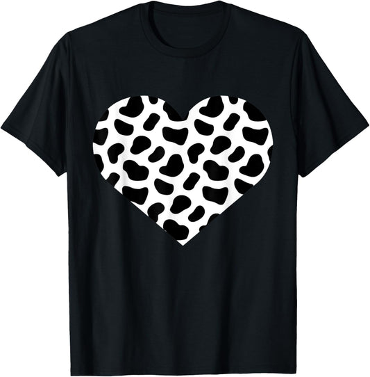 Dalmatian Heart Dog Doggy Pattern Funny Graphic T-Shirt