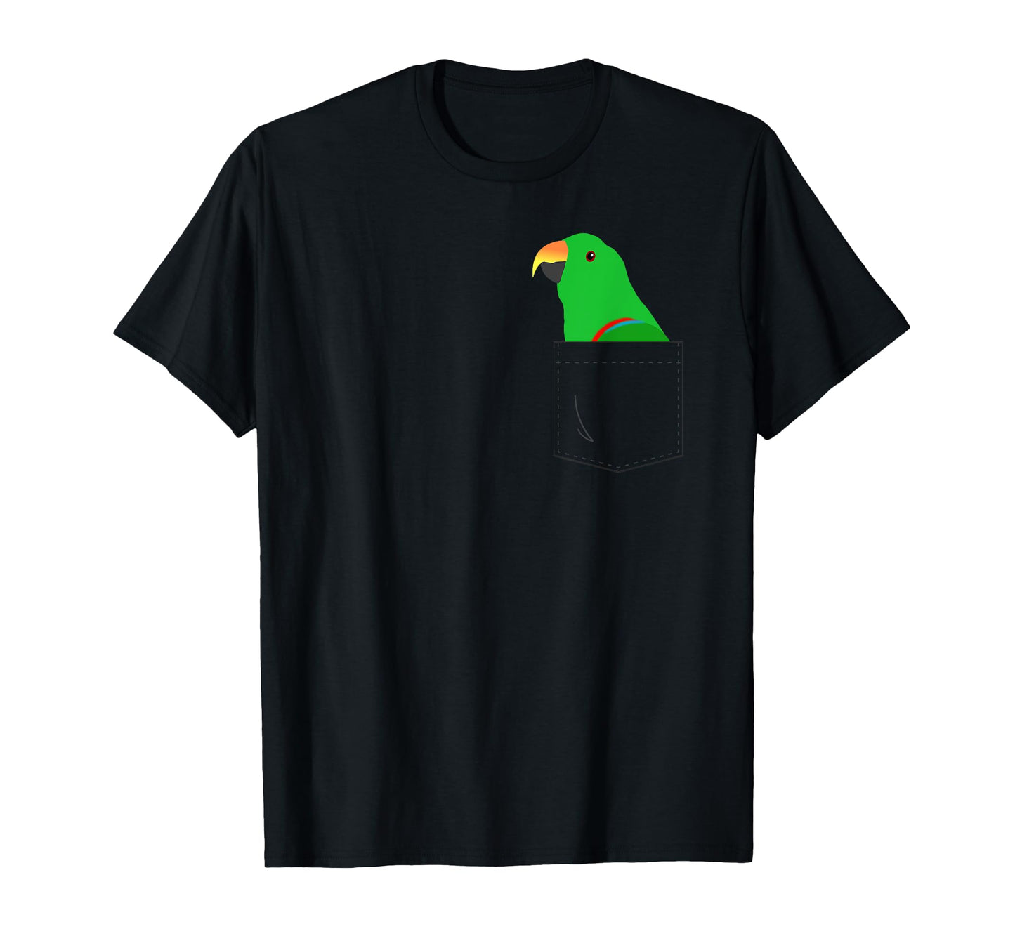 Eclectus Male Parrot, Fake Pocket T-Shirt T-Shirt