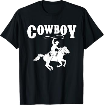 Cowboy Lasso Horse Riding - Wild West Rodeo Stampede T-Shirt T-Shirt