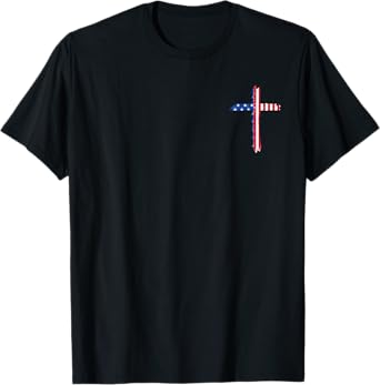 Stand For The Flag I Kneel For The Cross - Front and Back T-Shirt