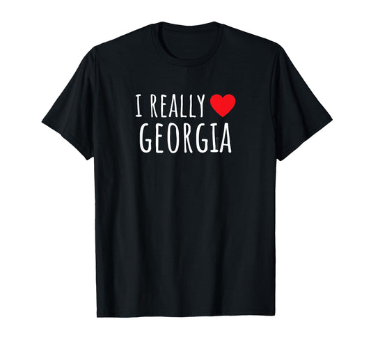 I REALLY LOVE (HEART) GEORGIA Funny US State T-Shirt