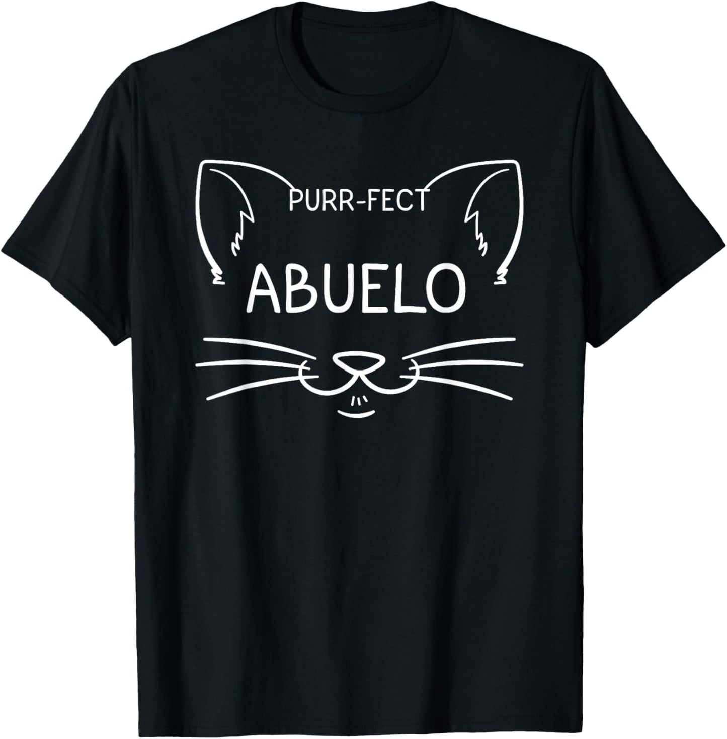 Purr-fect Abuelo Funny Cat Lover Grandfather Kitty Owner T-Shirt