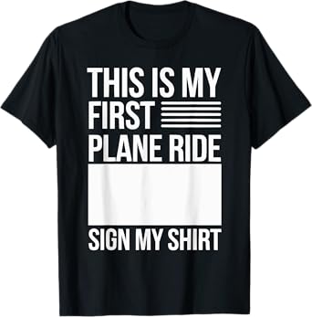 My First Plane Ride First Time Flyer Travel Airplane T-Shirt